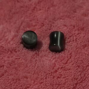 *Grey Cat Eye Stone Plugs